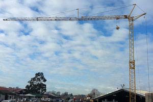Self-erecting tower crane